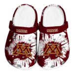 minnesota golden gophers splatter graphics clog best selling