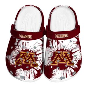 minnesota golden gophers splatter graphics clog best selling