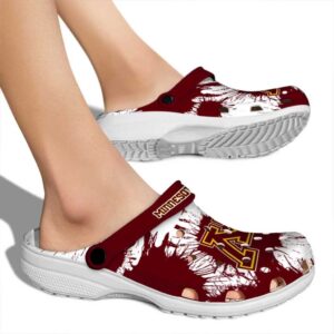 minnesota golden gophers splatter graphics clog fashion forward