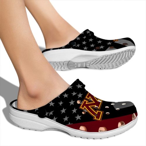 minnesota golden gophers stellar stripes theme clog fashion forward