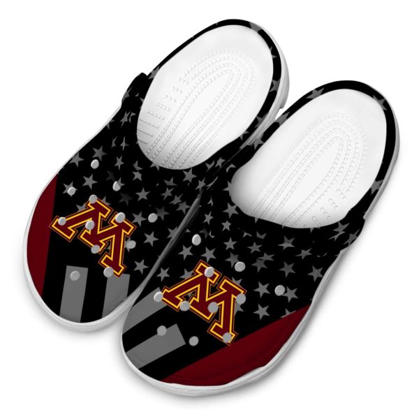 minnesota golden gophers stellar stripes theme clog latest model