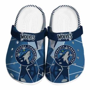 minnesota timberwolves geometric background clog best selling