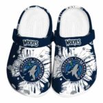 minnesota timberwolves splatter graphics clog best selling