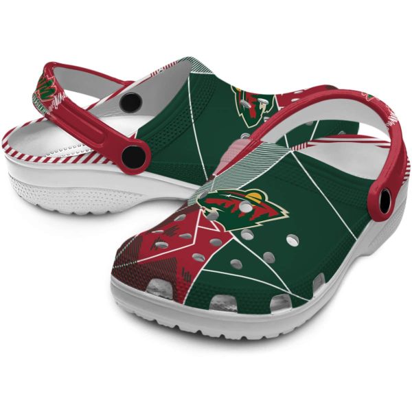 minnesota wild geometric background clog high quality