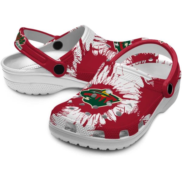 minnesota wild splatter graphics clog high quality