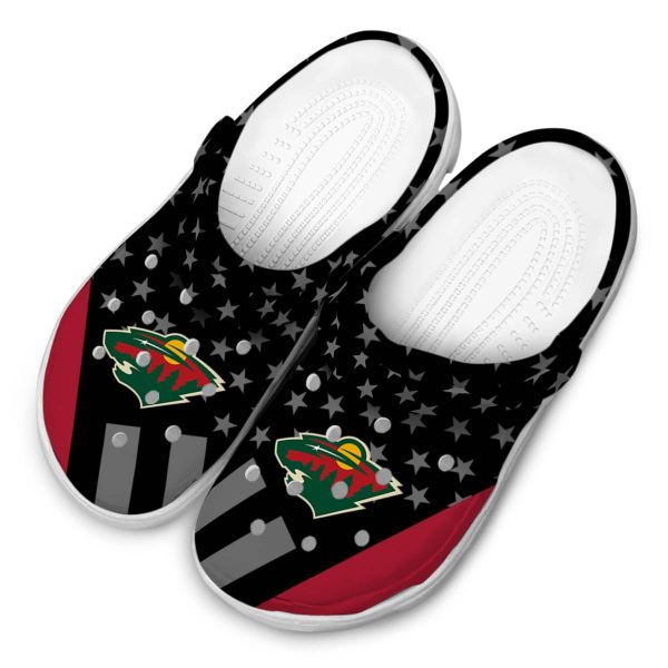 minnesota wild stellar stripes theme clog latest model