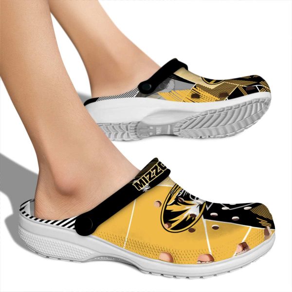 missouri tigers geometric background clog fashion forward