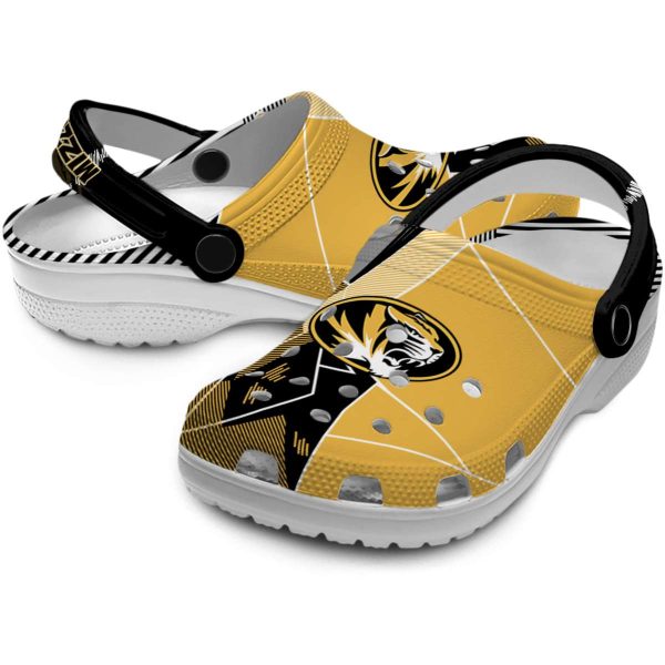missouri tigers geometric background clog high quality