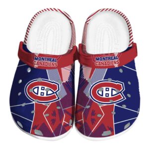 montreal canadiens geometric background clog best selling