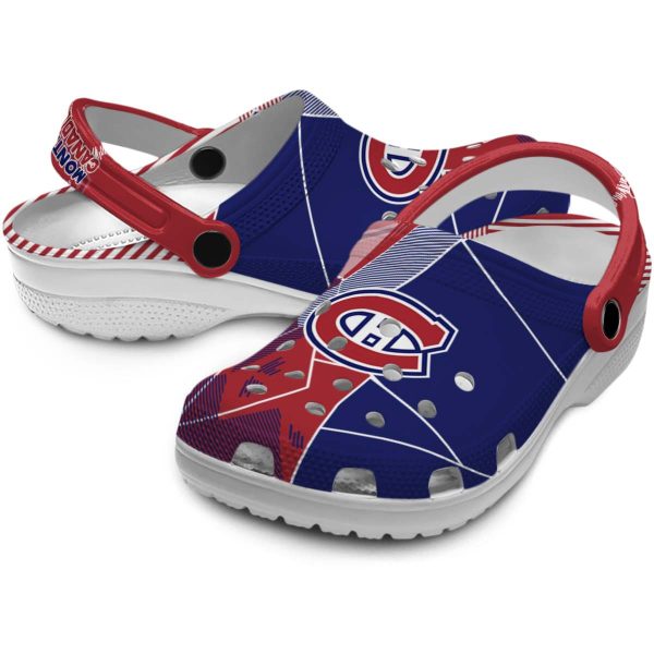 montreal canadiens geometric background clog high quality