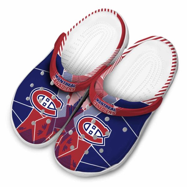montreal canadiens geometric background clog latest model