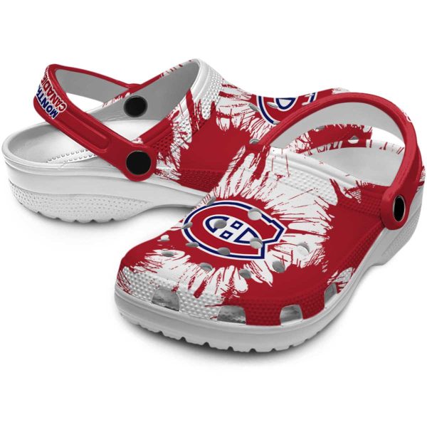 montreal canadiens splatter graphics clog high quality