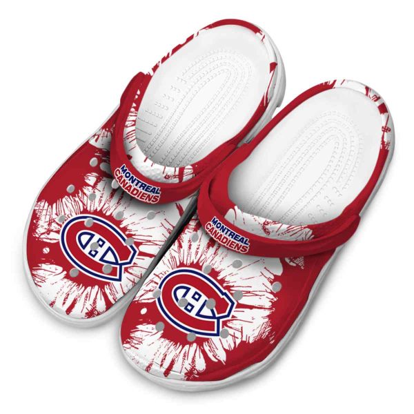 montreal canadiens splatter graphics clog latest model