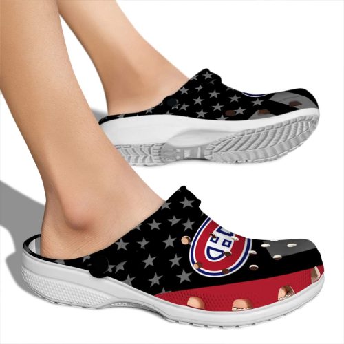 montreal canadiens stellar stripes theme clog fashion forward