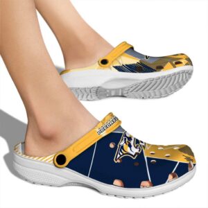 nashville predators geometric background clog fashion forward
