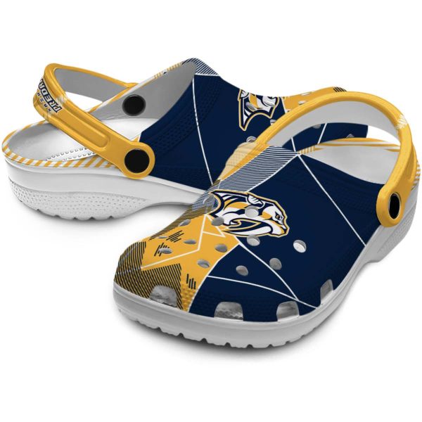 nashville predators geometric background clog high quality