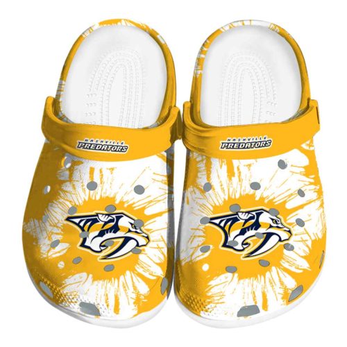 nashville predators splatter graphics clog best selling
