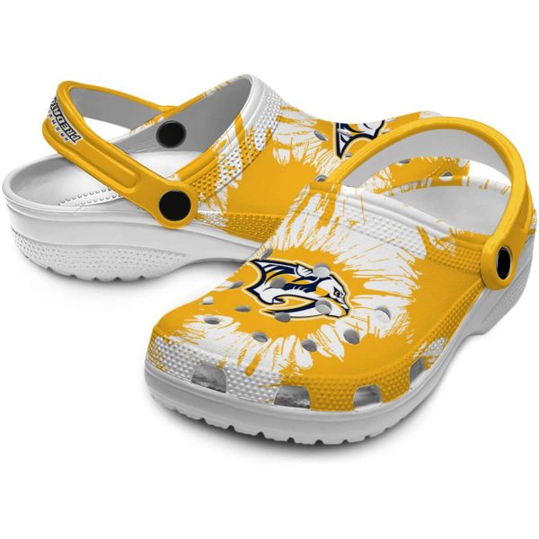 nashville predators splatter graphics clog high quality