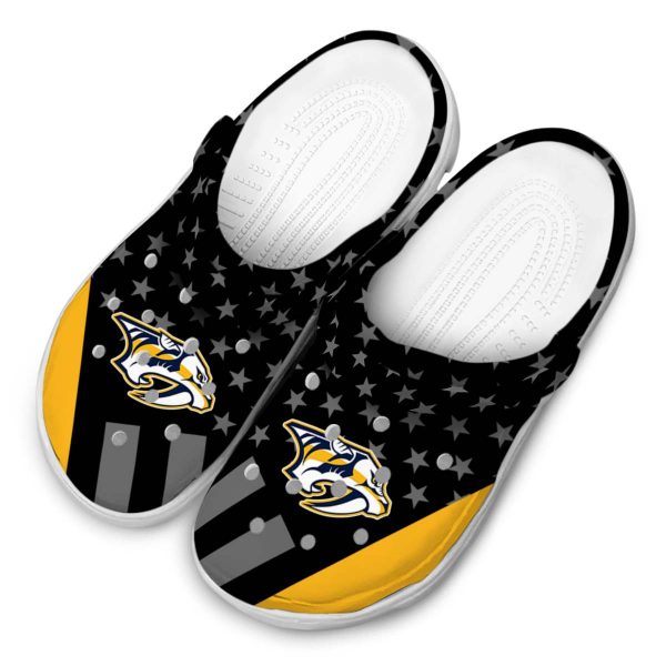 nashville predators stellar stripes theme clog latest model
