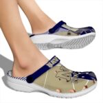 navy midshipmen geometric background clog best selling