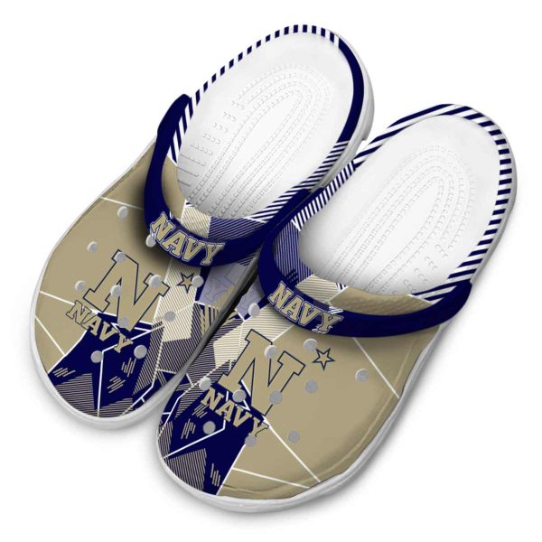 navy midshipmen geometric background clog latest model