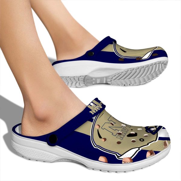 navy midshipmen helmet stripes clog fashion forward
