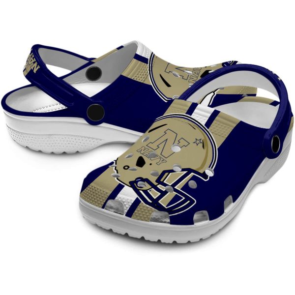navy midshipmen helmet stripes clog high quality