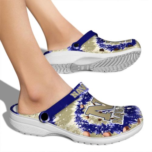 navy midshipmen radiant burst effect clog fashion forward