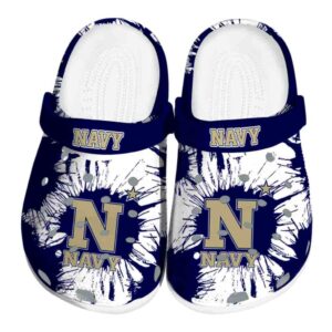 navy midshipmen splatter graphics clog best selling