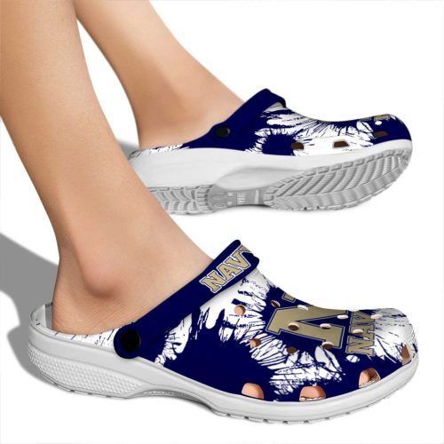 navy midshipmen splatter graphics clog fashion forward