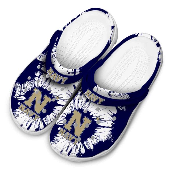 navy midshipmen splatter graphics clog latest model