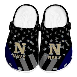 navy midshipmen stellar stripes theme clog best selling