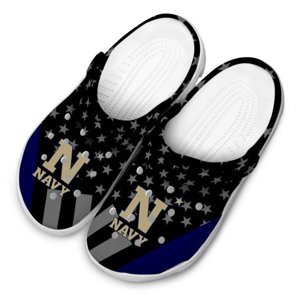 navy midshipmen stellar stripes theme clog latest model