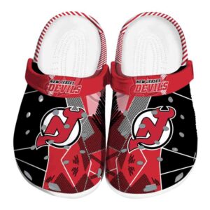 new jersey devils geometric background clog best selling