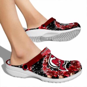 new jersey devils radiant burst effect clog fashion forward