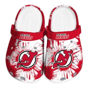 new jersey devils splatter graphics clog best selling