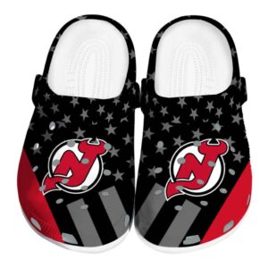 new jersey devils stellar stripes theme clog best selling