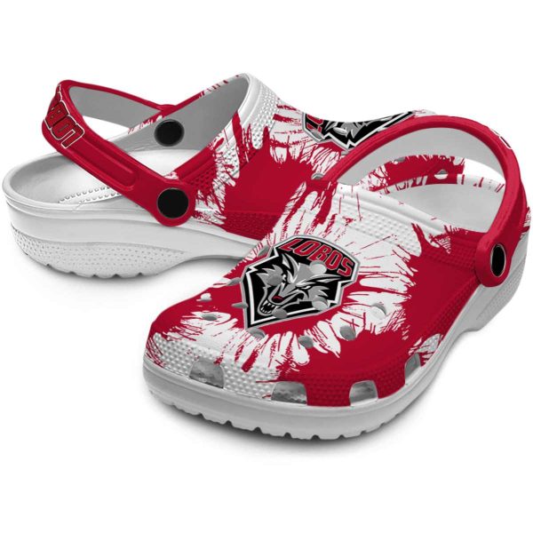 new mexico lobos splatter graphics clog high quality