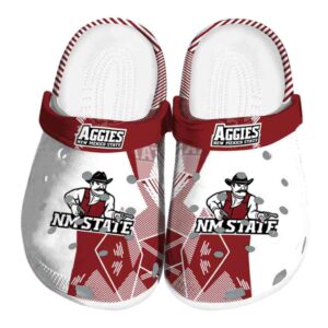 new mexico state aggies geometric background clog best selling