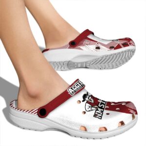 new mexico state aggies geometric background clog fashion forward