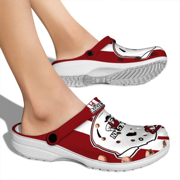 new mexico state aggies helmet stripes clog fashion forward