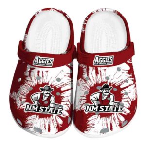 new mexico state aggies splatter graphics clog best selling