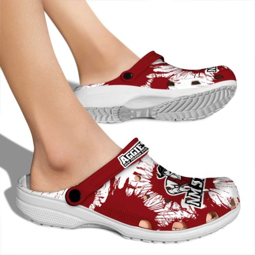 new mexico state aggies splatter graphics clog fashion forward