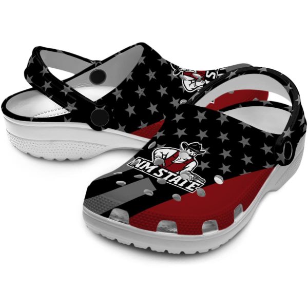 new mexico state aggies stellar stripes theme clog high quality