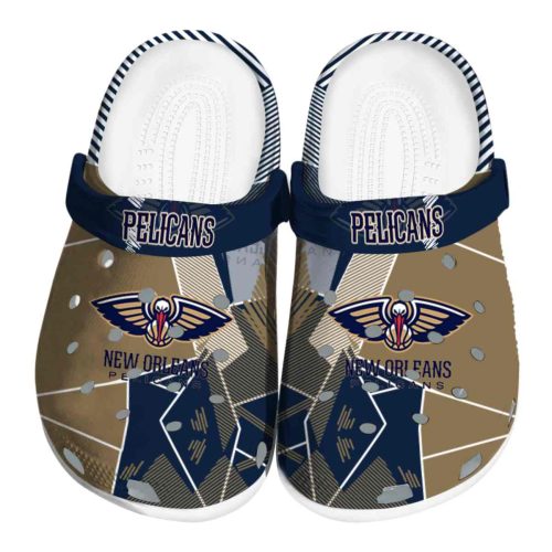 new orleans pelicans geometric background clog best selling