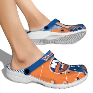 new york islanders geometric background clog fashion forward