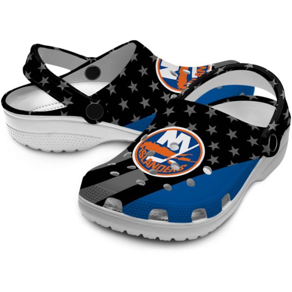 new york islanders stellar stripes theme clog high quality