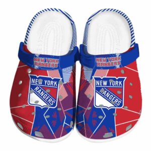 new york rangers geometric background clog best selling
