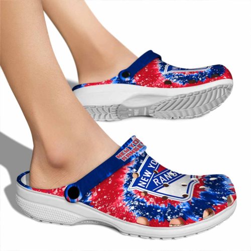 new york rangers radiant burst effect clog fashion forward