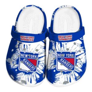 new york rangers splatter graphics clog best selling
